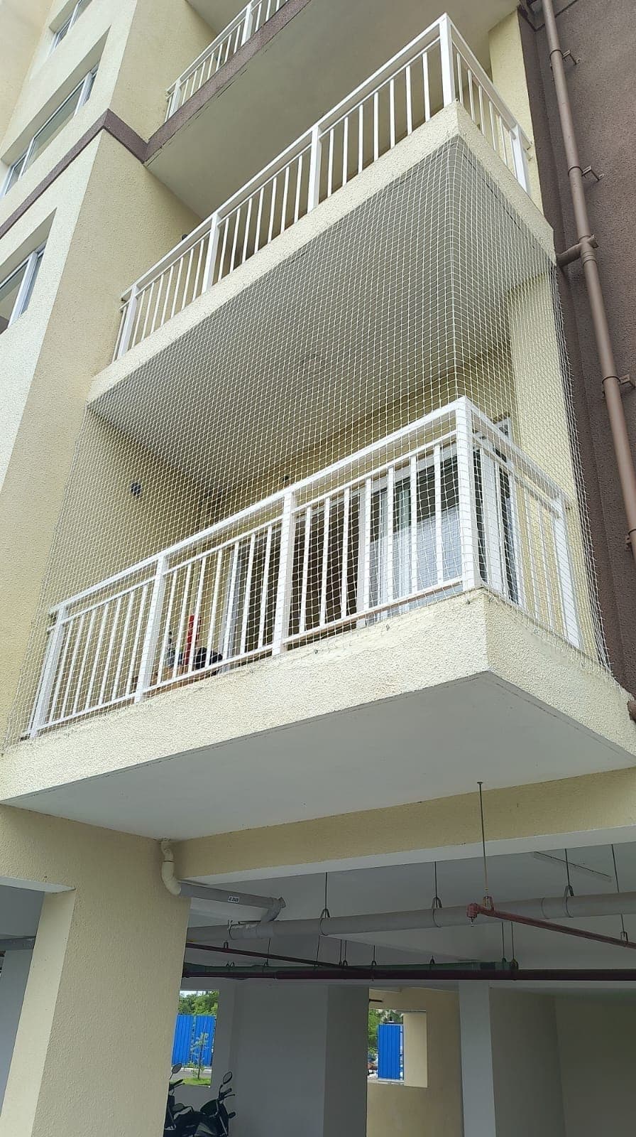 High rise balcony safety net installation in Chennai by Sky Shield