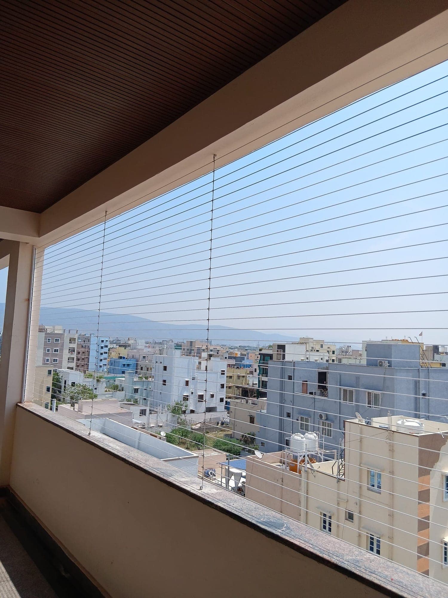 Sky Shield Safety Nets & Invisible Grills Villa Balcony Custom Cable Invisible Grill in Egmore, Chennai
